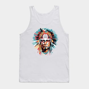 Ancien Aztec Warrior Mystical Abstract Tank Top